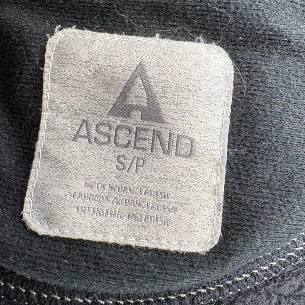 Ascend Grey‎ Gorpcore Hiking Outdoor Fleece Lined Zip Jacket Womens Sz S